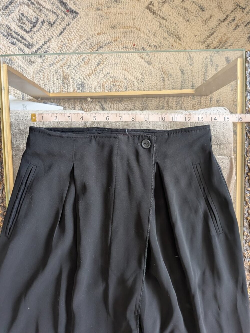 Ivan Grundahl Velvet Trim Duster Coat & Wide Leg Pants 2 Pc Suit Vintage - Picture 6 of 16